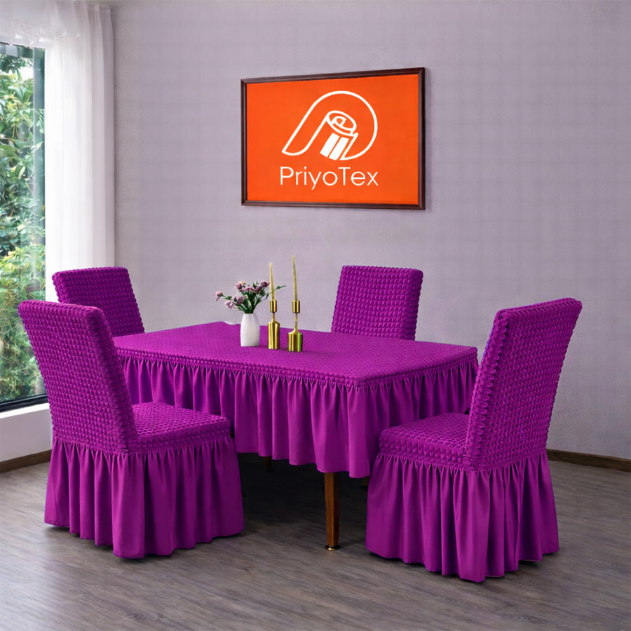 Premium Turkish Fabric Chair Cover Violet Color