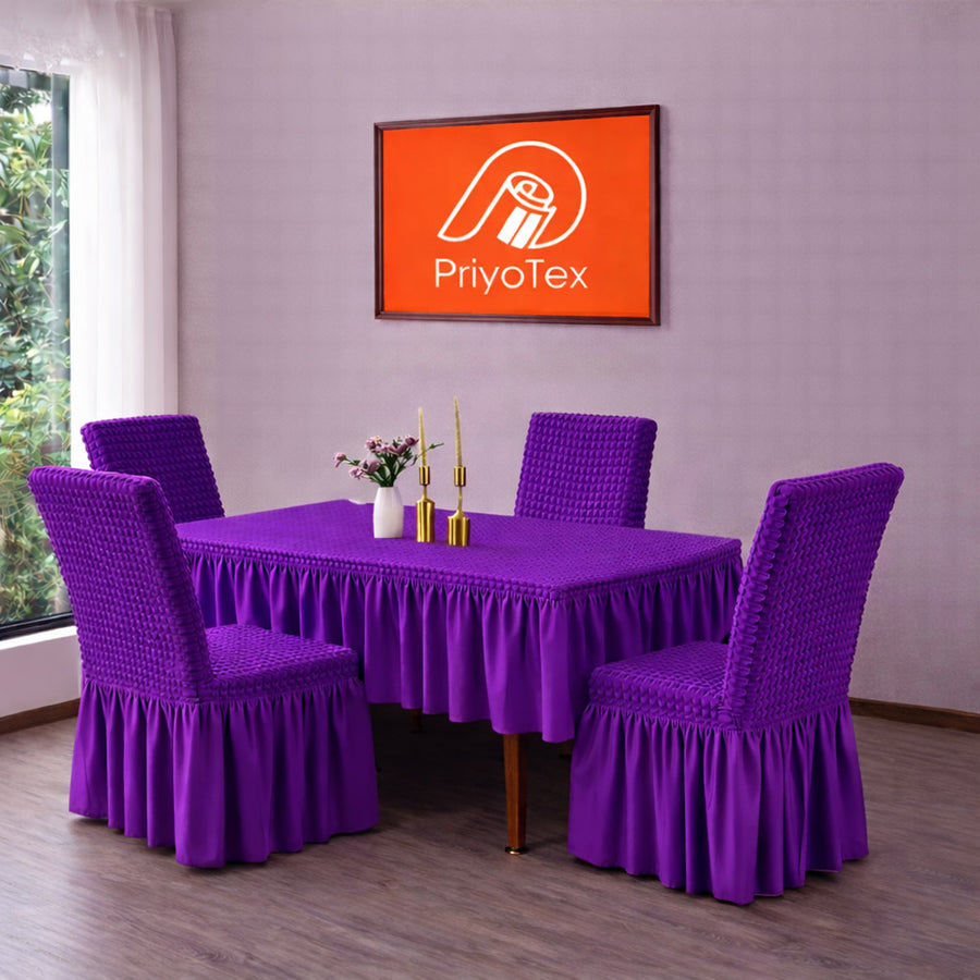 Premium Turkey Style Chair Cover Purple Color