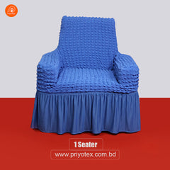 Blue Color Luxury Turkey Sofa Cover Set