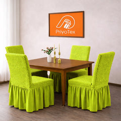 Turkish Chair Cover Lemon Color for Dining Table