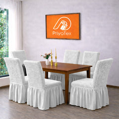 Premium Turkey Style Chair Cover – Set of 4 (White) Buy Now