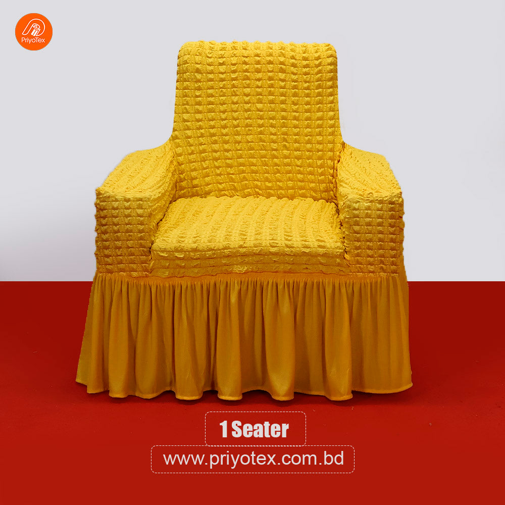 Premium Turkey Sofa Cover Yellow Color