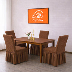 Buy premium Coffee Dining Table + 6 Pcs Chair Cover