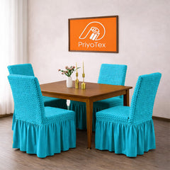 PriyoTex Premium Turkey Style Chair Cover – Set of 4 (Pest Color)