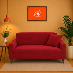 Red Color Honeycomb Sofa Cover