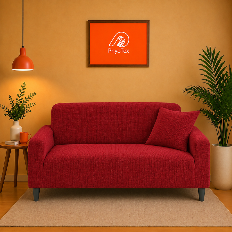 Red Color Honeycomb Sofa Cover Honeycomb