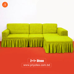 Olive Yellow Color Turkey Original Sofa Cover