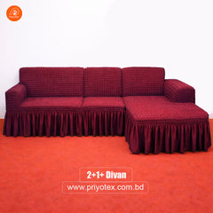 Turkey Sofa Cover Deep Maroon Color | 500-3500 Tk