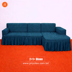 Premium Turkey Sofa Cover Sea Green Color