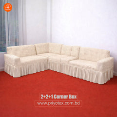 Original Turkish Sofa Cover Cream color Set