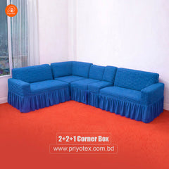 Blue Color Luxury Turkey Sofa Cover Set