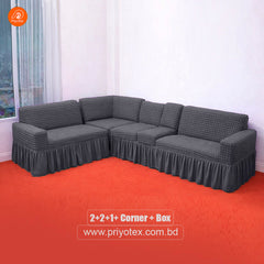 Premium Turkey Sofa Cover Ash Color
