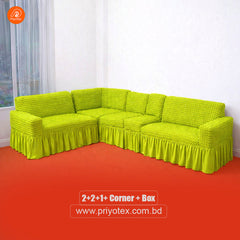 Olive Yellow Color Turkey Original Sofa Cover