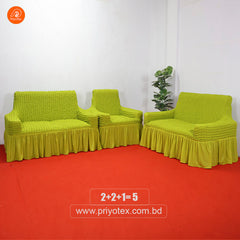 Olive Yellow Color Turkey Original Sofa Cover