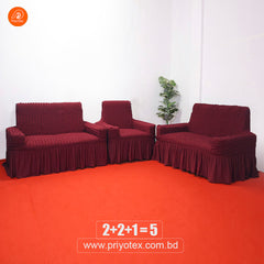 Turkey Sofa Cover Deep Maroon Color | 500-3500 Tk