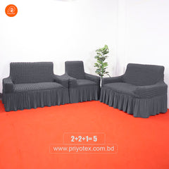 Premium Turkey Sofa Cover Ash Color