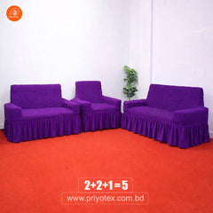 Premium Turkey Sofa Cover Purple Color