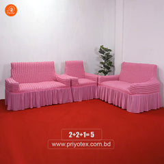 High Quality Turkish Sofa Cover Pink Color