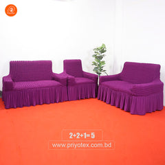 Premium Turkey Sofa Cover Violet Color | 500-3500 Tk