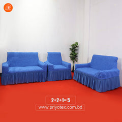 Blue Color Luxury Turkey Sofa Cover Set
