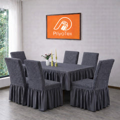 Premium Ash Color Turkey Chair Cover– Luxury High-Stretch