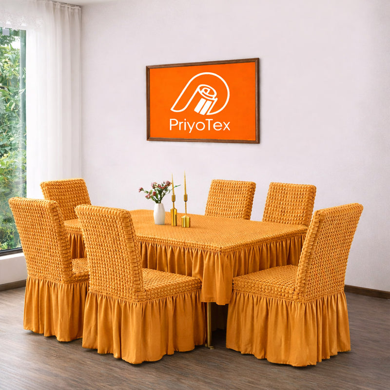 Premium Golden Color Turkey Chair Cover set
