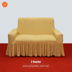 Premium Yellow Color Turkey Sofa Cover Set 2+2+1