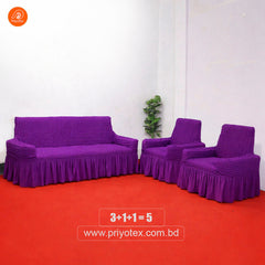 Premium Turkey Sofa Cover Purple Color