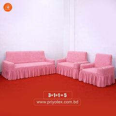 High Quality Turkish Sofa Cover Pink Color