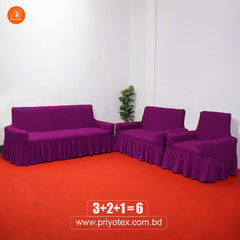 Premium Turkey Sofa Cover Violet Color | 500-3500 Tk