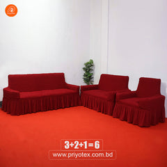 Turkey Sofa Cover Maroon Color | 500-3500 Tk