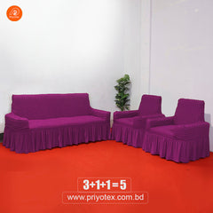 Premium Turkey Sofa Cover Violet Color | 500-3500 Tk