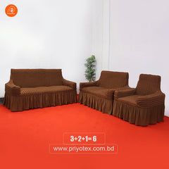 Turkey Sofa Cover Coffee Color | 500-3500 Tk