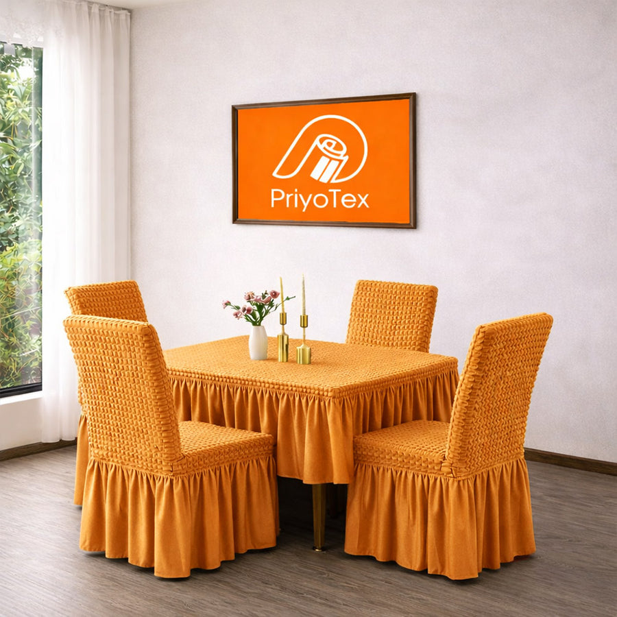 Premium Golden Color Turkey Chair Cover set