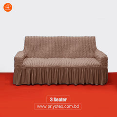 Premium Turkey Sofa Cover Milk Coffee Color