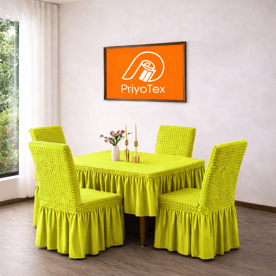 Turkish Chair Cover Lemon Color for Dining Table