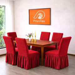 Buy premium Dining Table + 6 Pcs Chair Cover Sets online