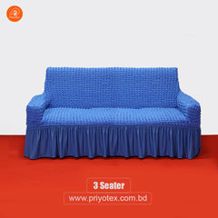 Blue Color Luxury Turkey Sofa Cover Set