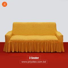 Premium Turkey Sofa Cover Yellow Color