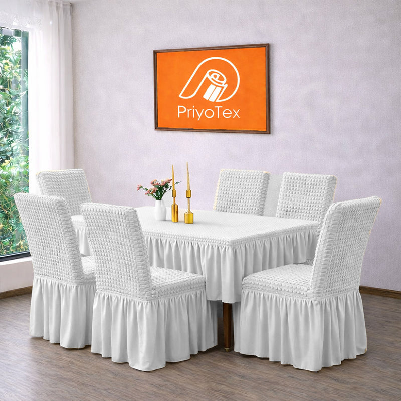 Premium Turkey Style Chair Cover – Set of 4 (White) Buy Now