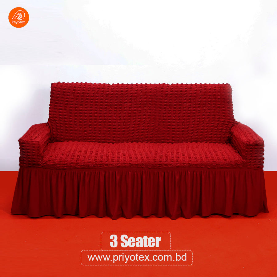 Buy premium Turkey Maroon Sofa Cover 3 Seater online