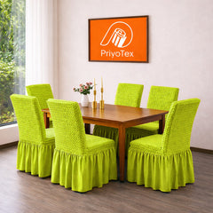 Turkish Chair Cover Lemon Color for Dining Table