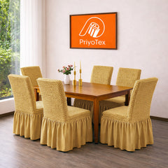 Turkey Dining Table Chair Cover Brown Color