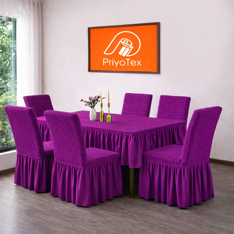 Premium Turkish Fabric Chair Cover Violet Color