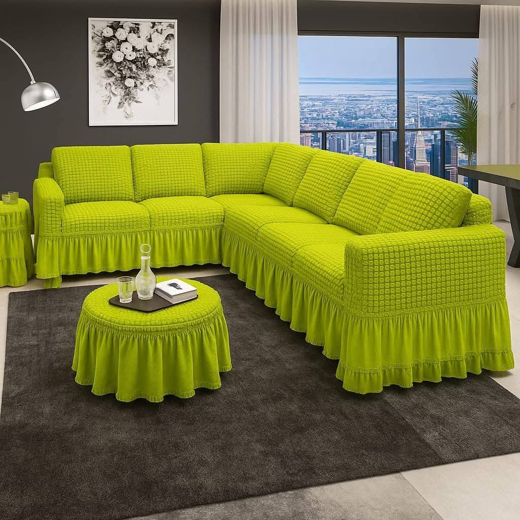 Elegant living room with PriyoTex sofa cover