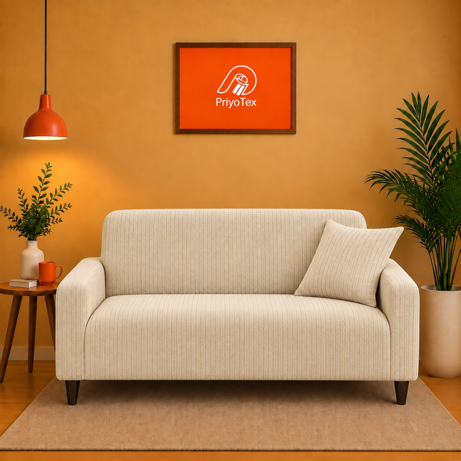 Cream Color Honeycomb Sofa Cover