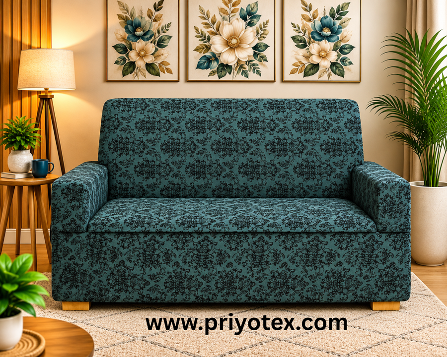 Premium Jacquard Sofa Cover Set – Full Spandex Jacquard