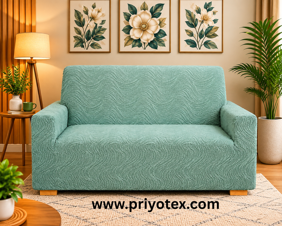 Banglalink Jacquard Sofa Cover Full Set Luxury High-Stretch Jacquard