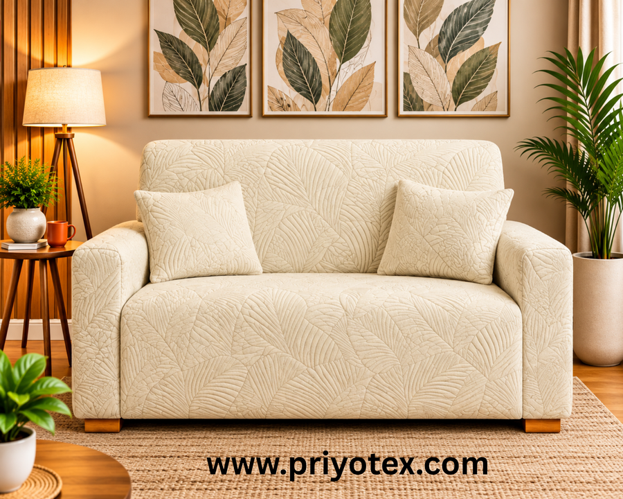 Cream Leap Color Fujian Jacquard Sofa Cover