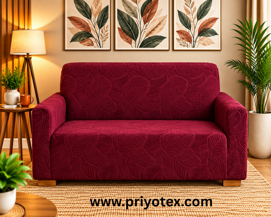 Maroon Color Fujian Sofa Cover